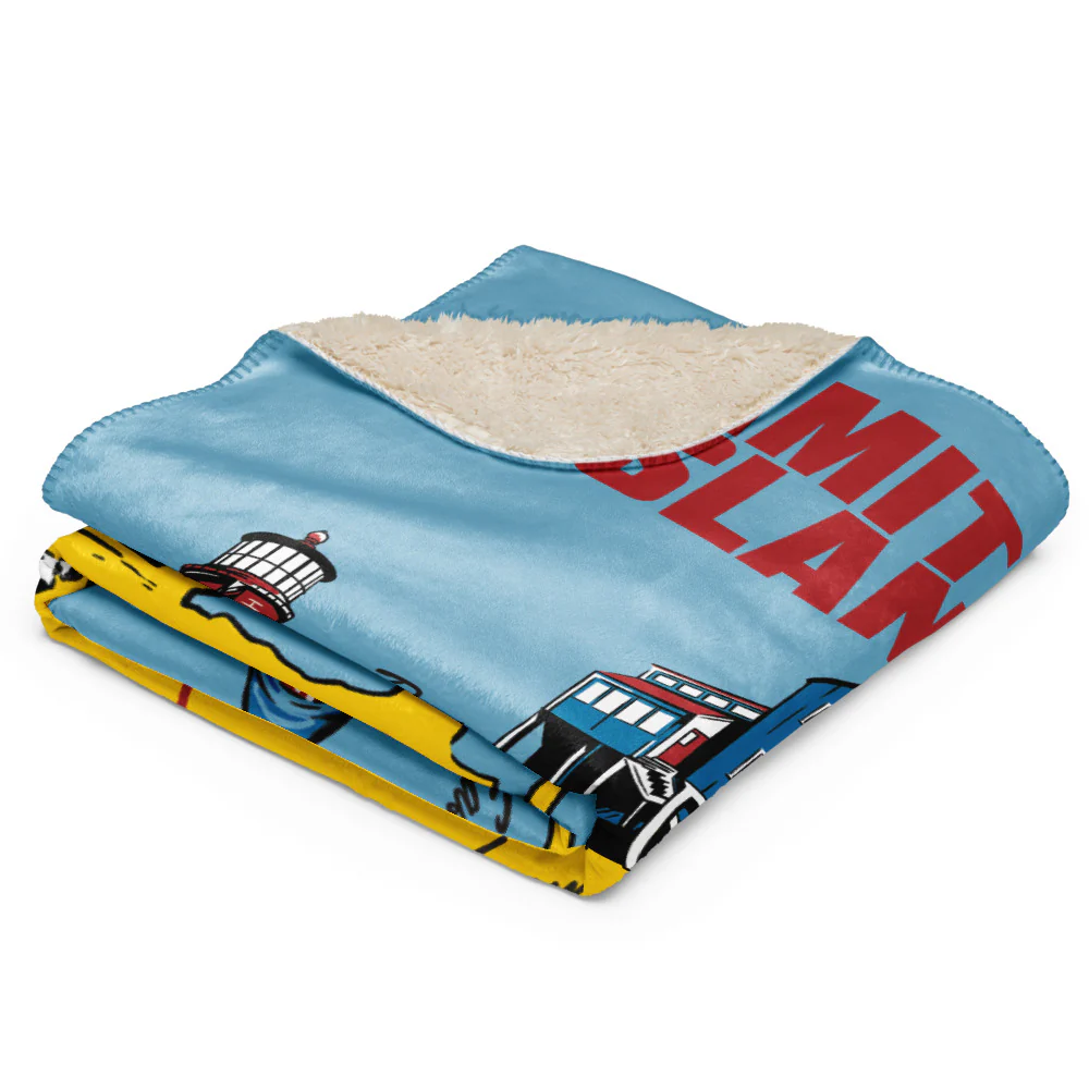 Jaws 50th Anniversary Amity Island Sherpa Blanket - Image 3