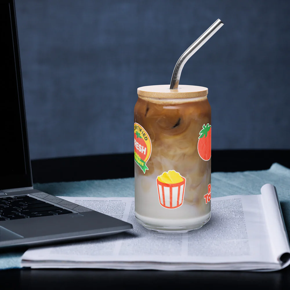 Rotten Tomatoes Sticker Icons Can Shaped Glass - Image 3